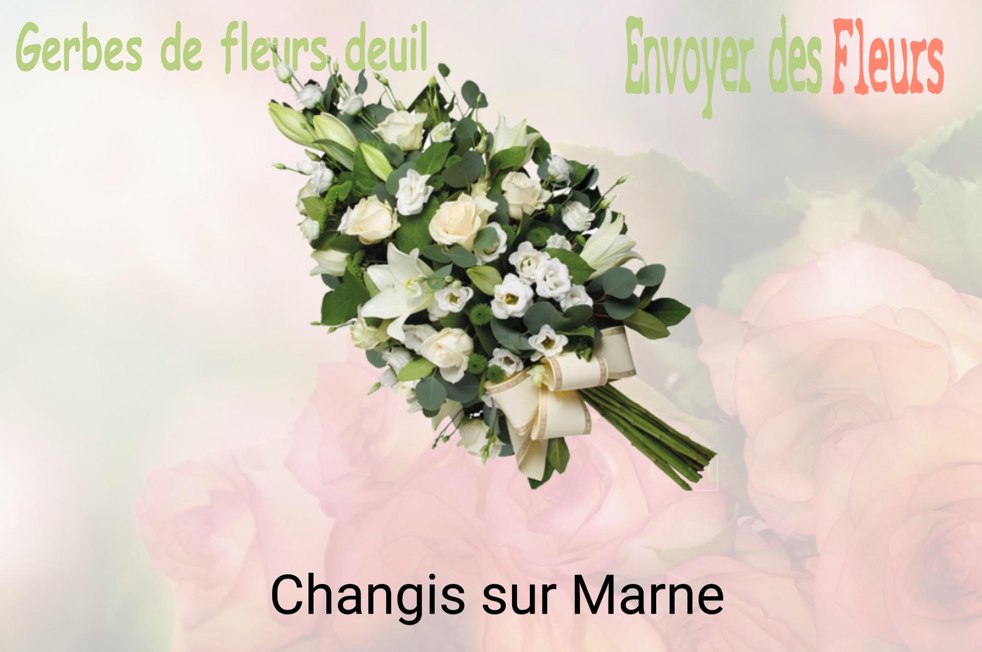 Gerbe de fleurs de deuil livrée à Changis-sur-Marne